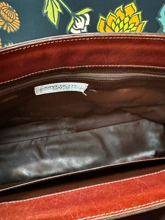 Givenchy SACS Cognac Brown Leather Top Handle Bag - Picture 12 of 13